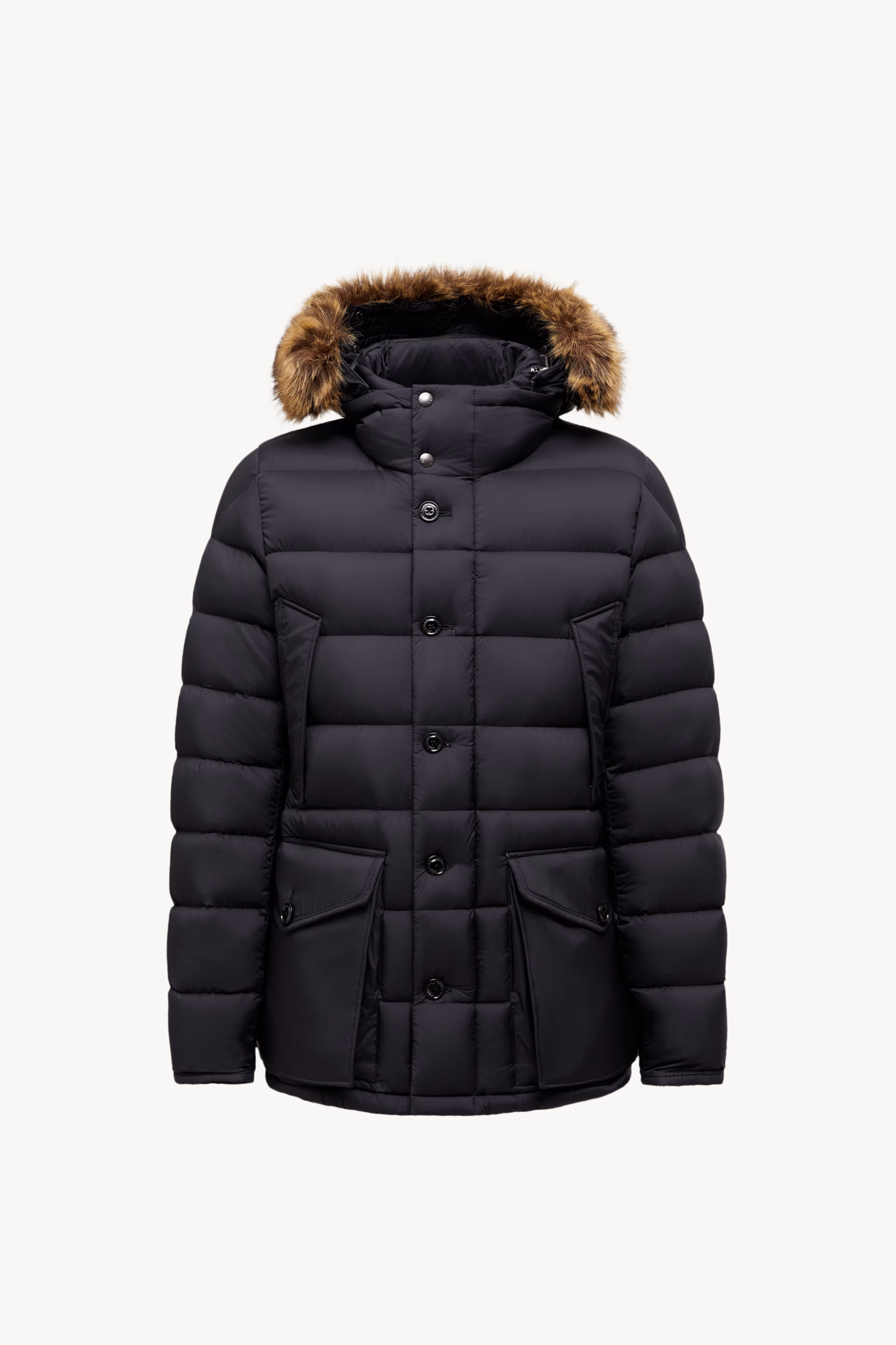 Doudoune mi-longue Clunye à capuche Hommes Noir Moncler 2